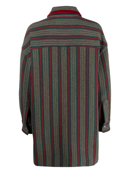 Striped Wool-Blend Jacket