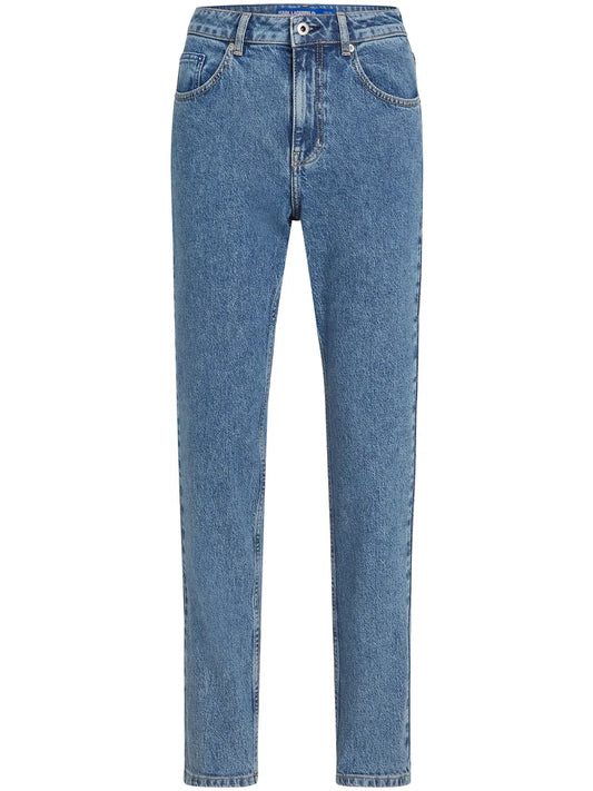 High-Rise Tapered-Leg Jeans