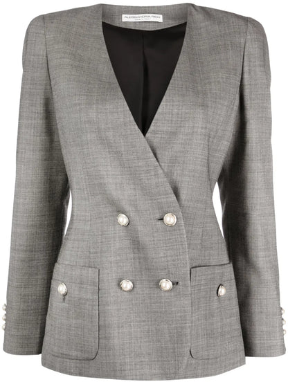 Double-Breasted Wool Blazer