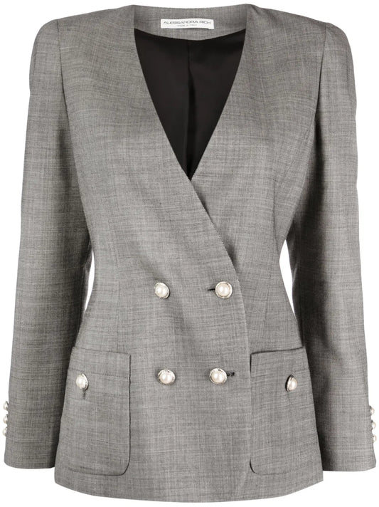 Double-Breasted Wool Blazer