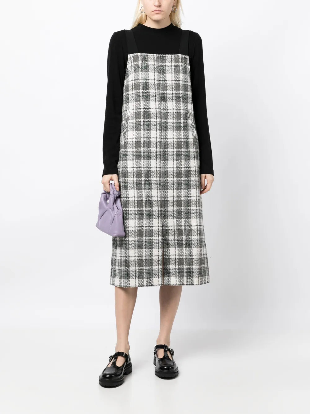 Checked Midi Dress