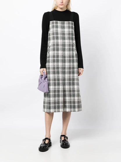 Checked Midi Dress