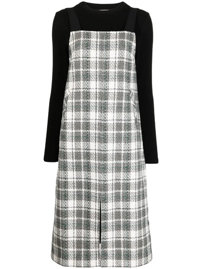 Checked Midi Dress