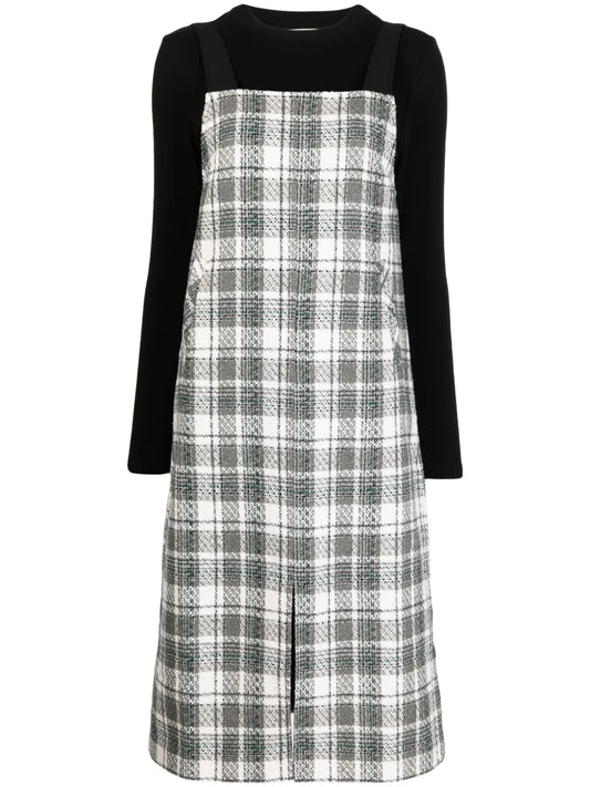 Checked Midi Dress