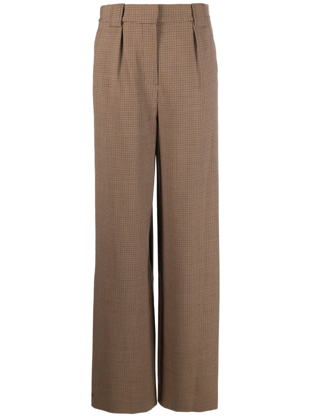 Check-Print Tailored Trousers