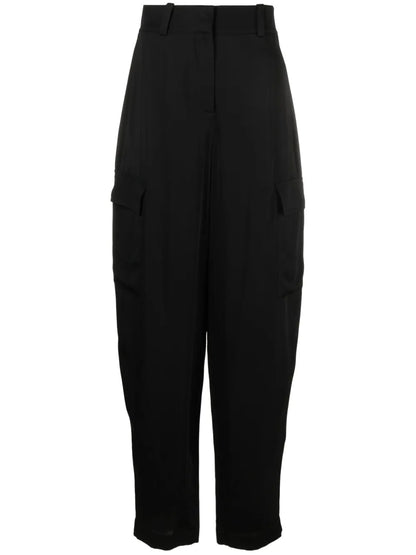 High-Waisted Cargo Trousers