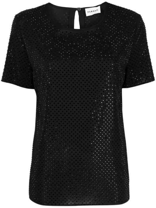 Rhinestone-Embellished T-Shirt
