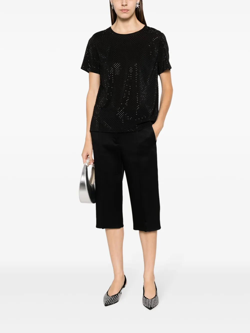 Rhinestone-Embellished T-Shirt