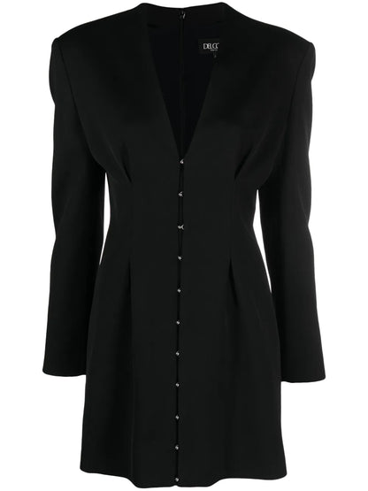 Plunging V-Neck Fitted Minidress