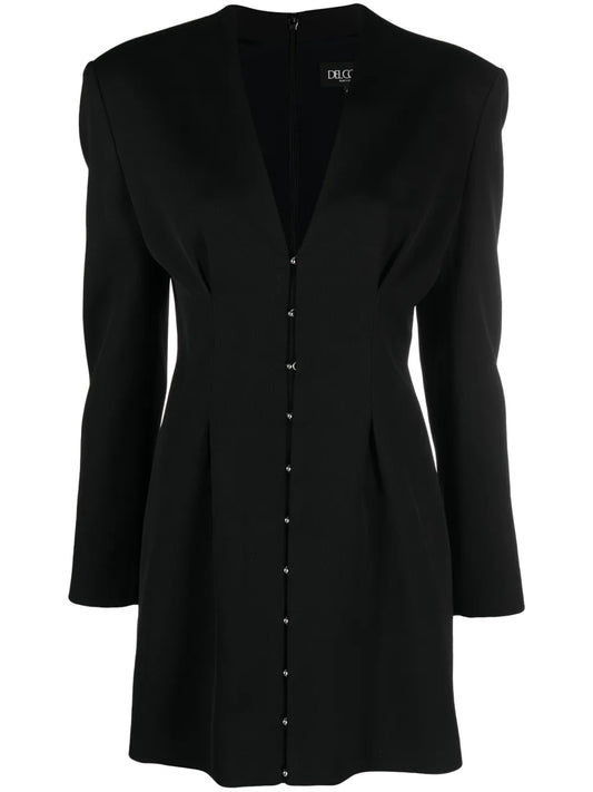 Plunging V-Neck Fitted Minidress