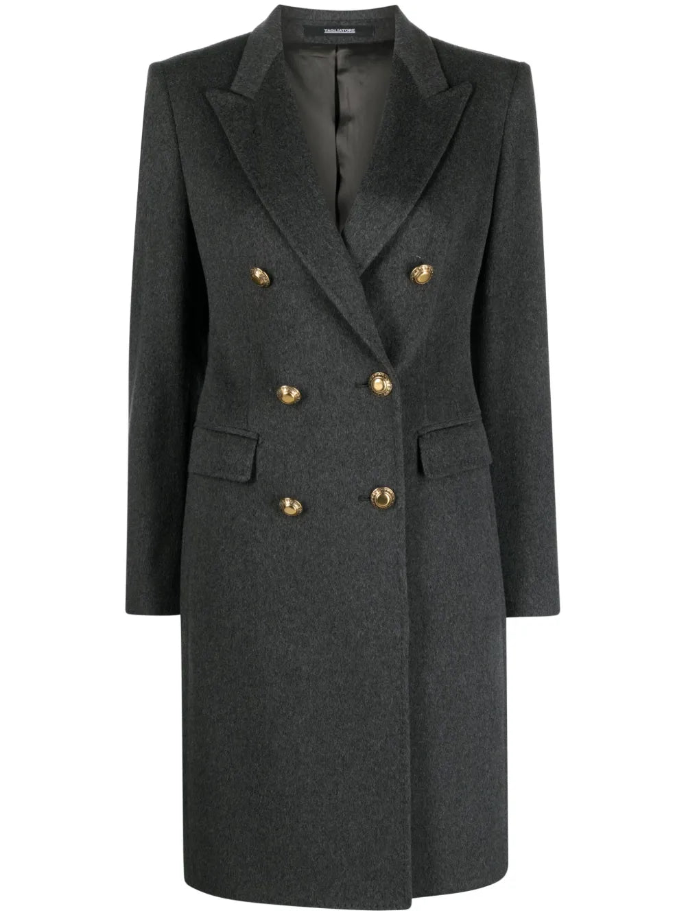 Double-Breasted Wool-Blend Coat