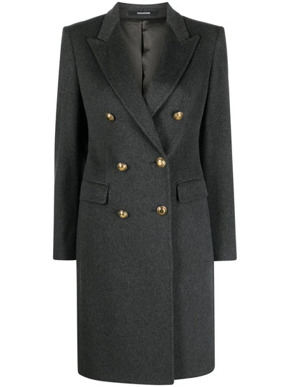 Double-Breasted Wool-Blend Coat