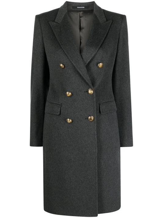 Double-Breasted Wool-Blend Coat