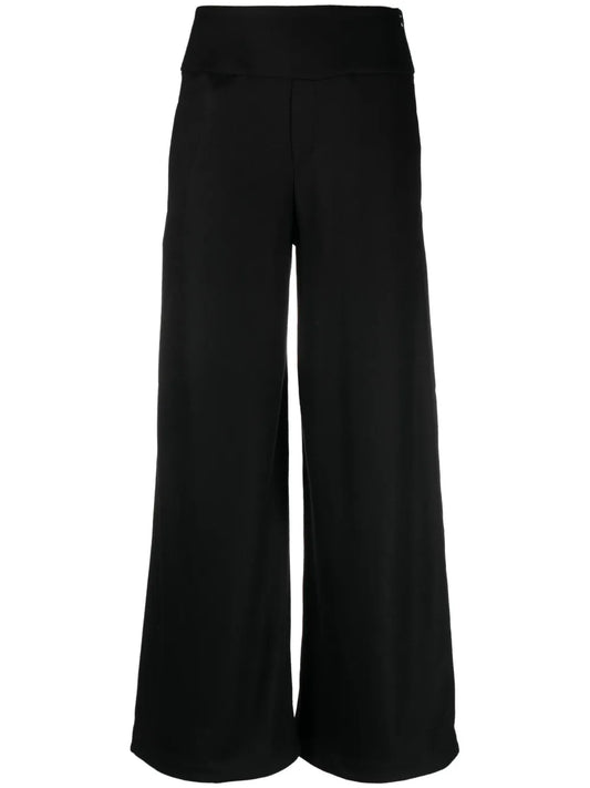 Virgin-Wool Palazzo Trousers