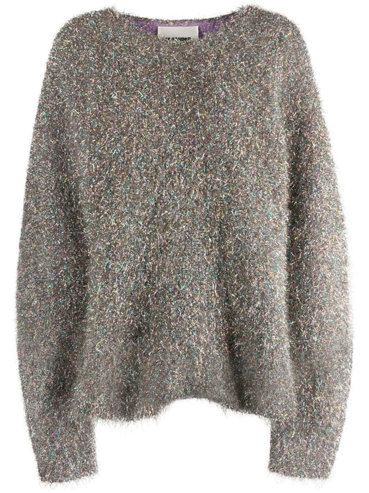 Brushed Lurex-Blend Knitted Jumper