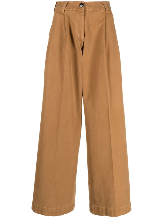 High-Waisted Wide-Leg Trousers
