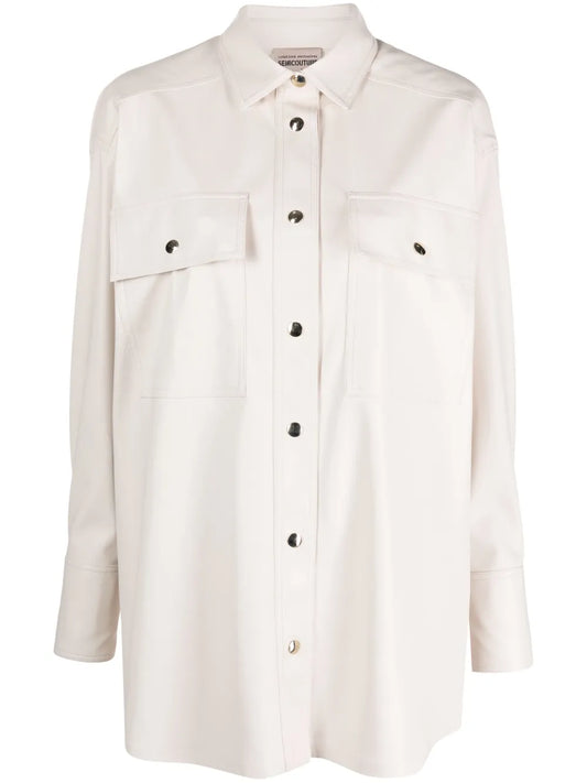 Faux-Leather Shirt