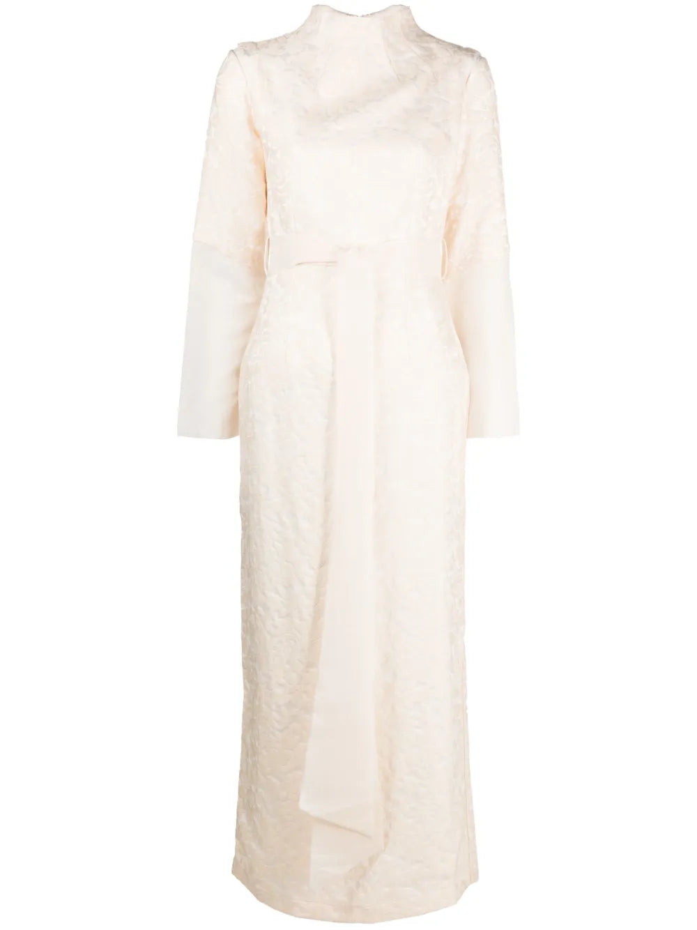 Jacquard Belted Maxi Dress