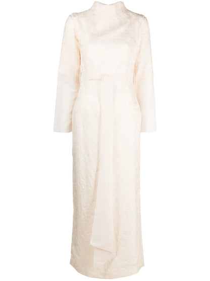 Jacquard Belted Maxi Dress
