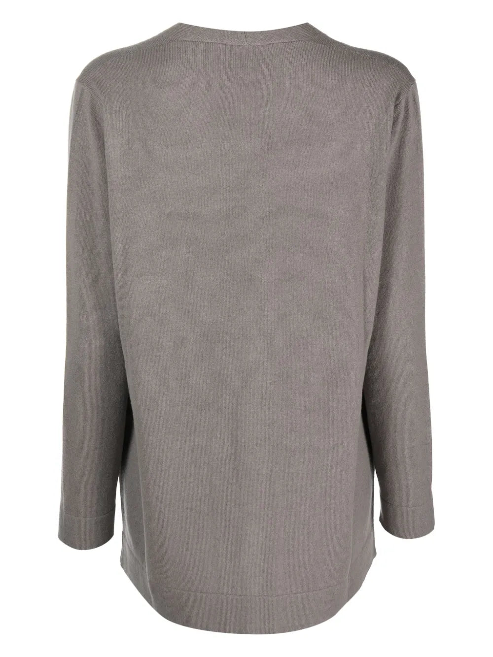 V-Neck Fine-Ribbed Cardigan