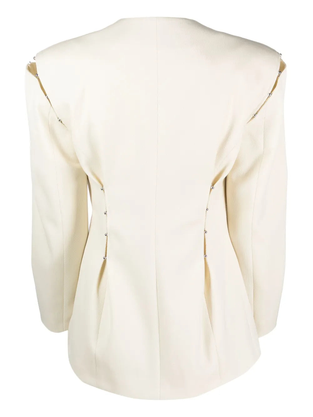 Dart-Detail Tailored Virgin Wool Blazer
