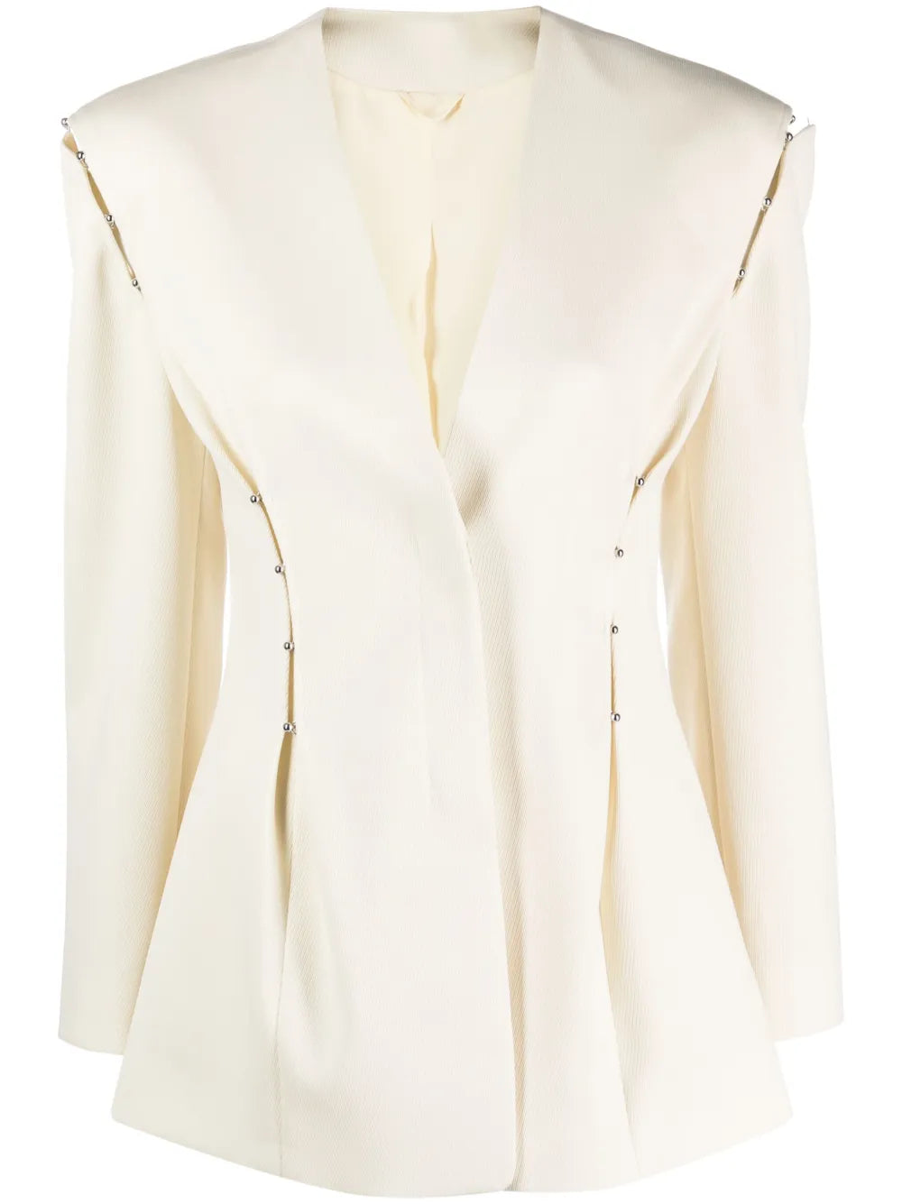 Dart-Detail Tailored Virgin Wool Blazer
