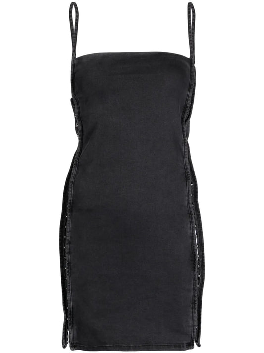 Hook-And-Eye Denim Minidress