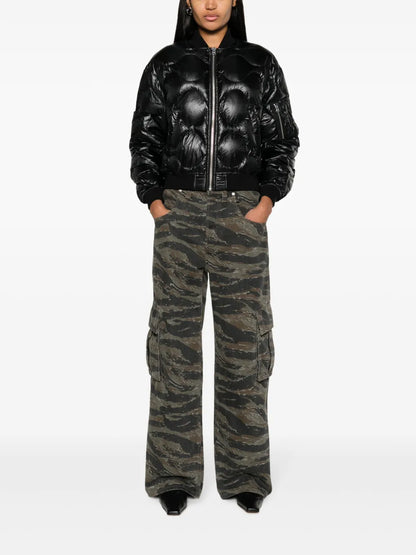 Band-Collar Padded Jacket