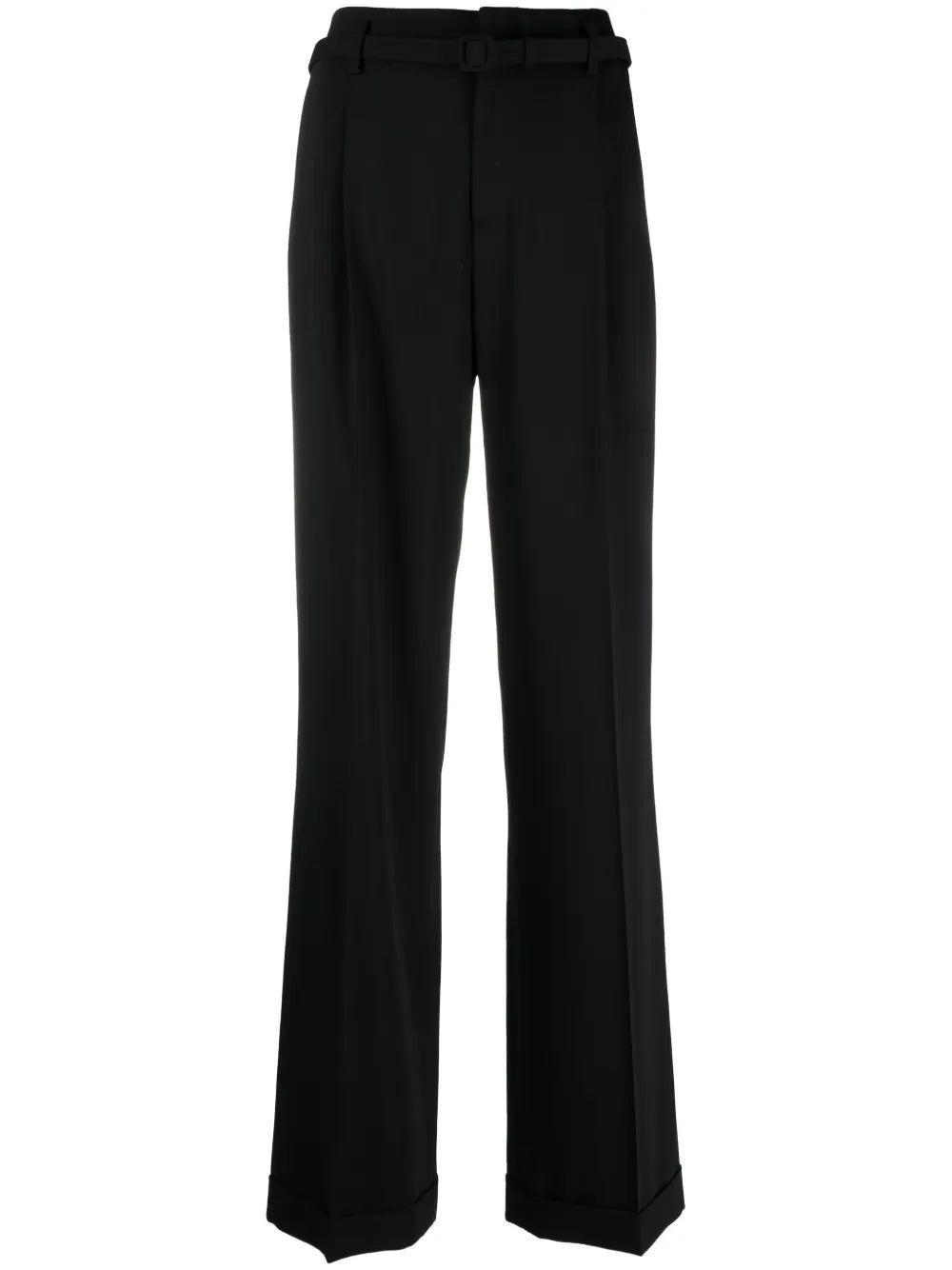 High-Waist Wool Tailored Trousers
