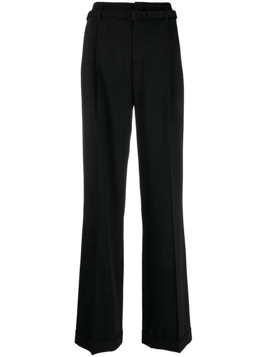 High-Waist Wool Tailored Trousers