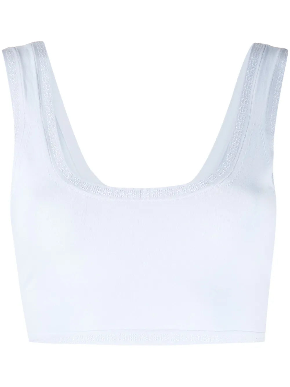 Rhinestone-Trim Cropped Top