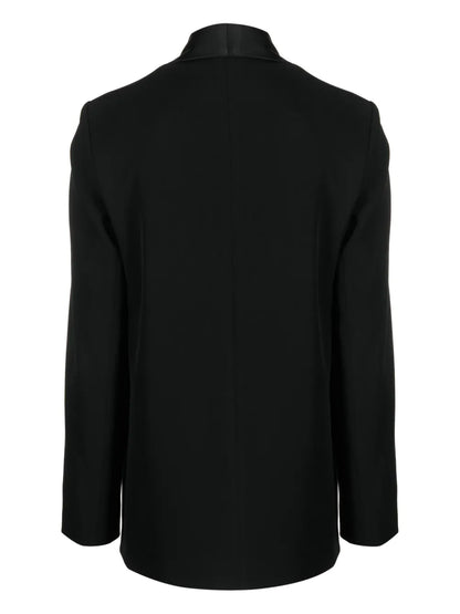 Shawl-Lapel Single-Breasted Blazer