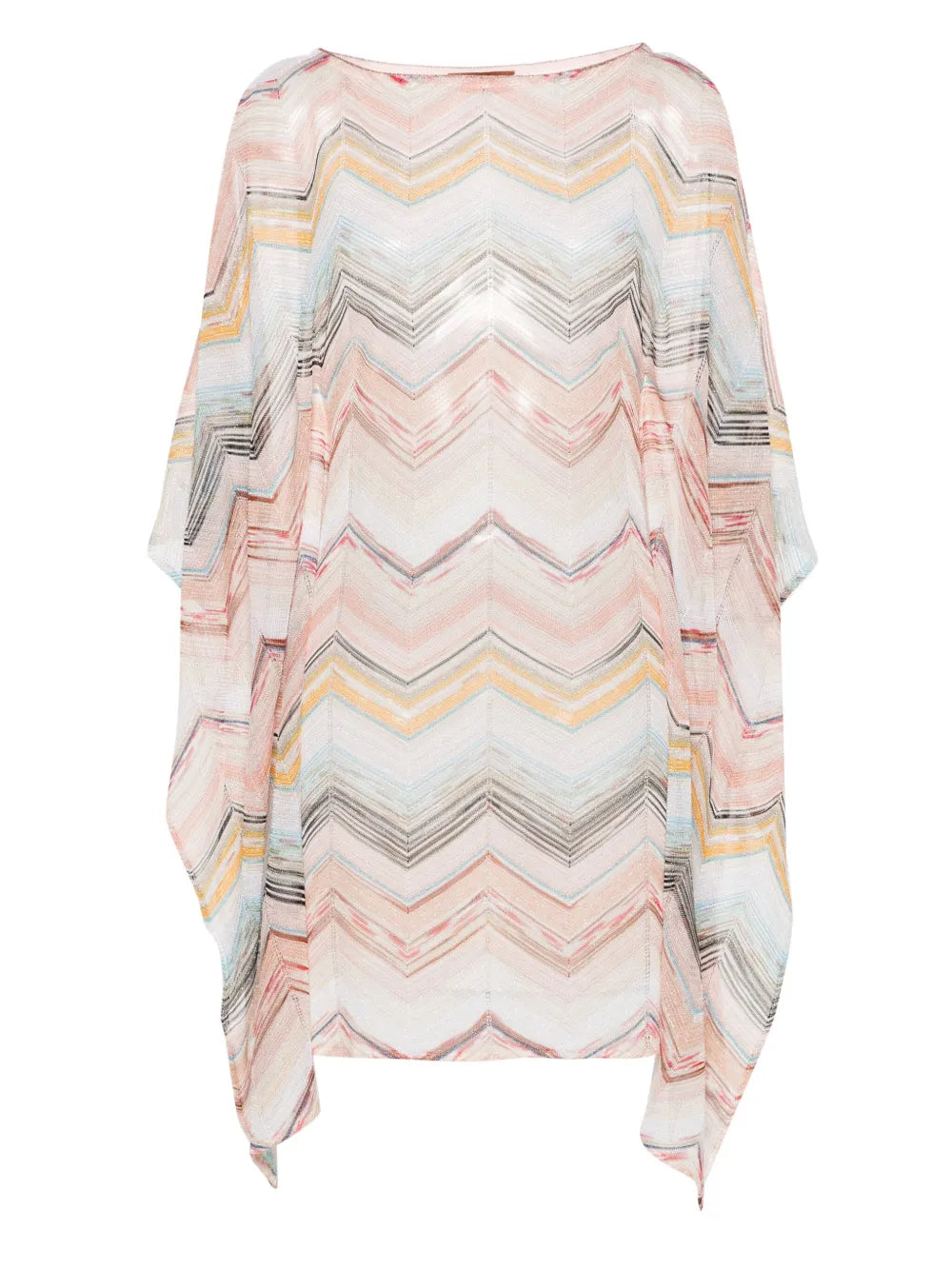 Zigzag-Woven Lurex-Detailed Kaftan