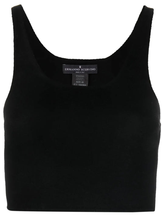 Virgin Wool Cropped Top