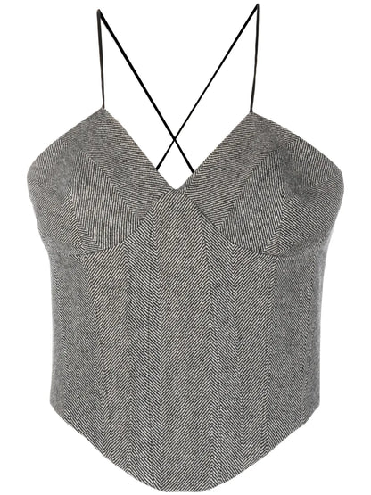 Herringbone Wool Top
