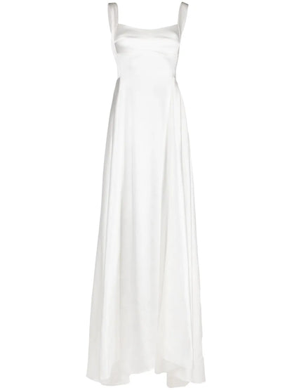 V-Back Satin Gown