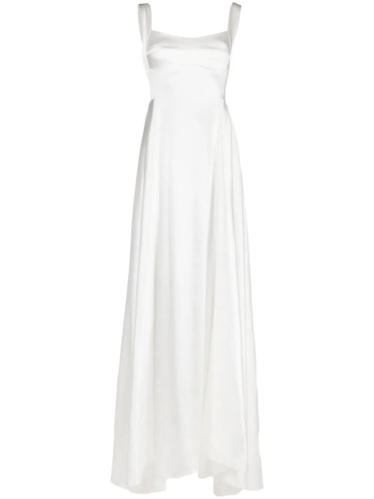 V-Back Satin Gown