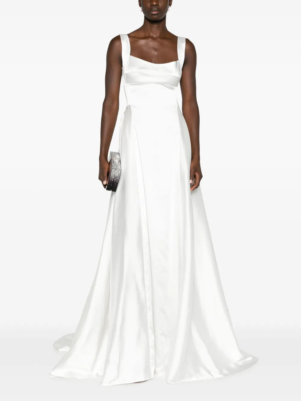 V-Back Satin Gown