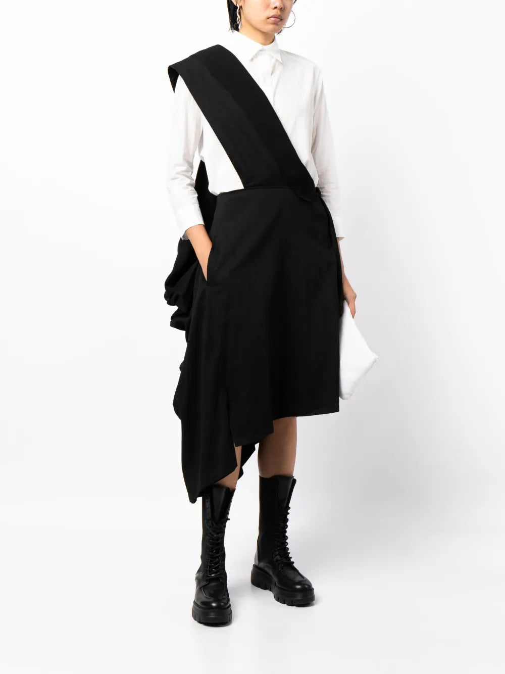 Asymmetric-Design Cotton Dress