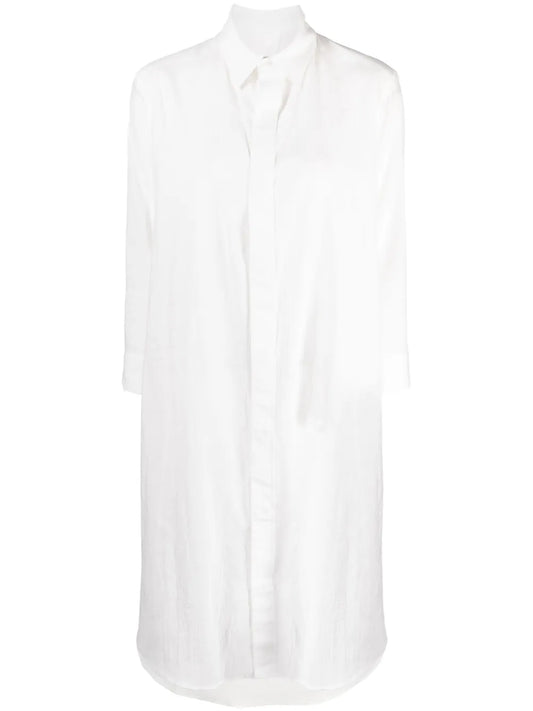 Classic-Collar Cotton Dress