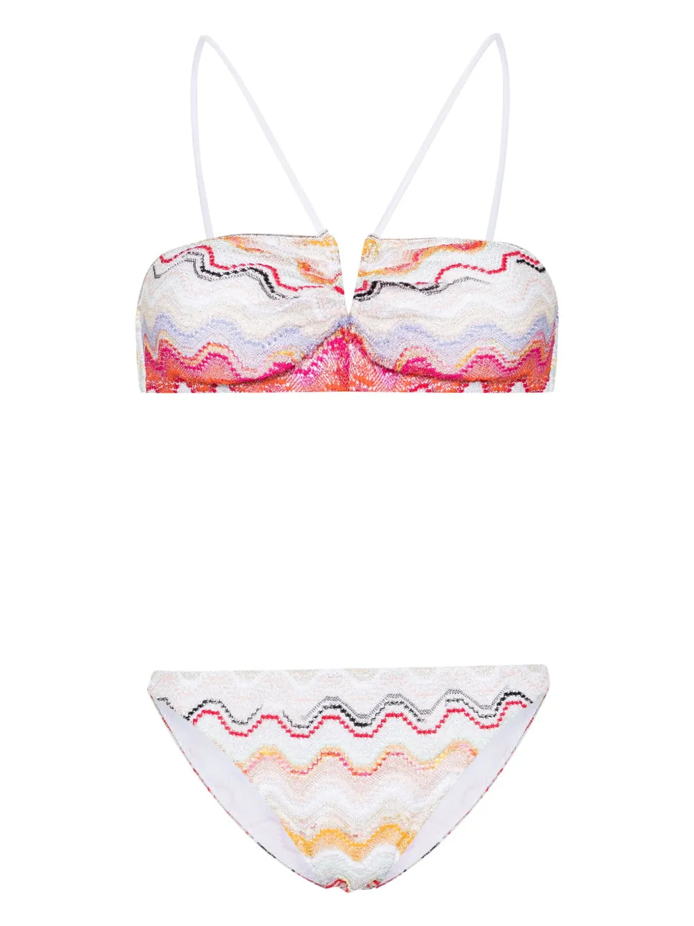Wave Knitted V-Wire Bikini Top