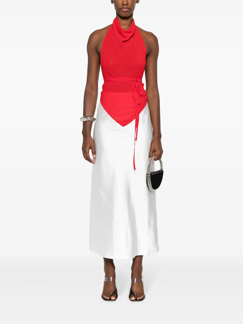 A-Line Satin Maxi Skirt