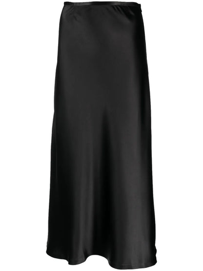 A-Line Satin Maxi Skirt
