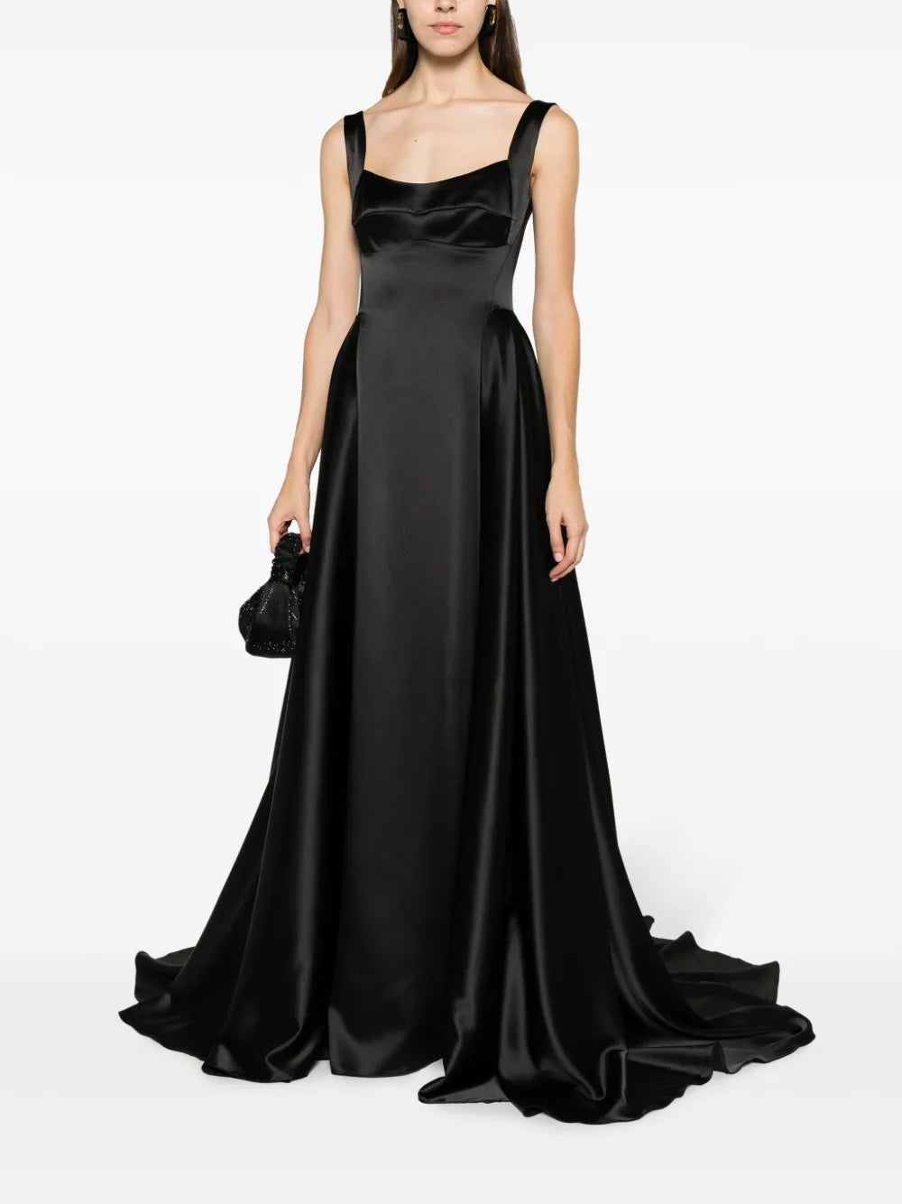 V-Back Satin Gown