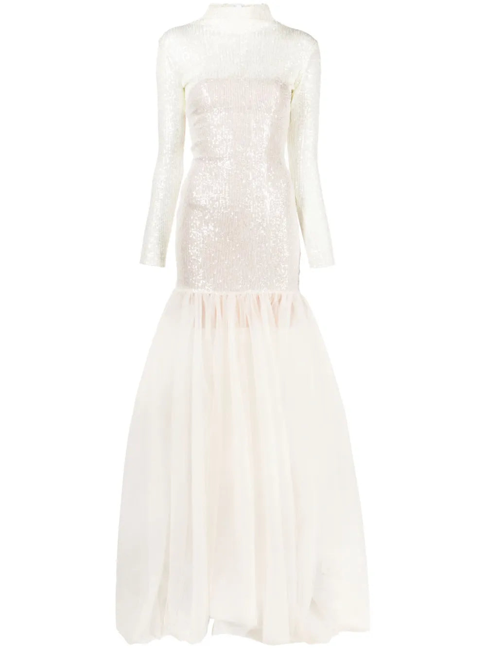 High-Neck Sequin Mermaid Gown