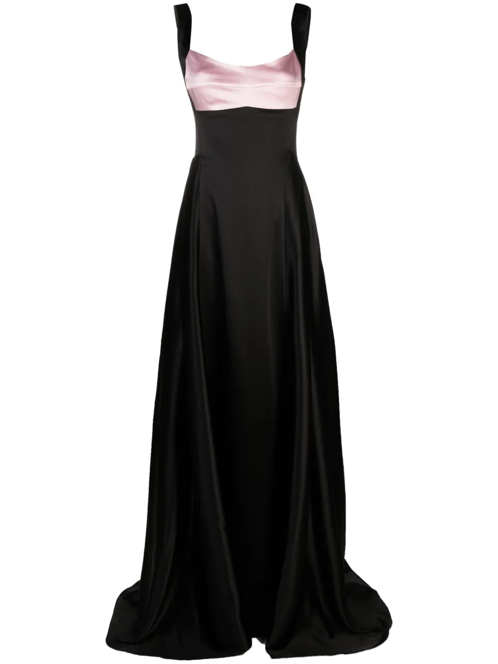 Colourblock Satin Gown