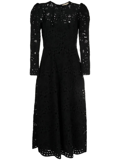 Corded-Lace Midi Dress