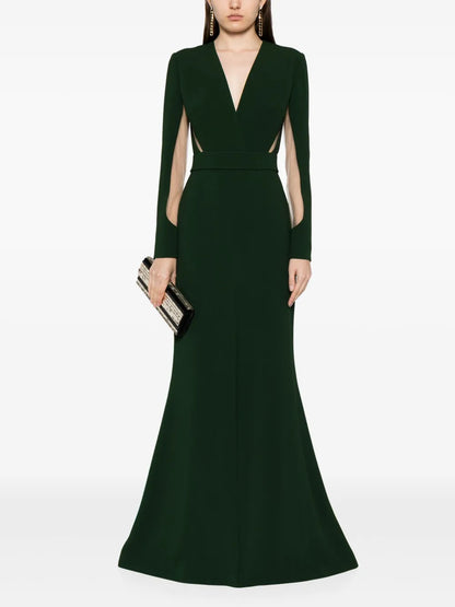 Cut-Out Crepe Gown