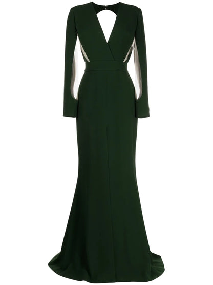 Cut-Out Crepe Gown