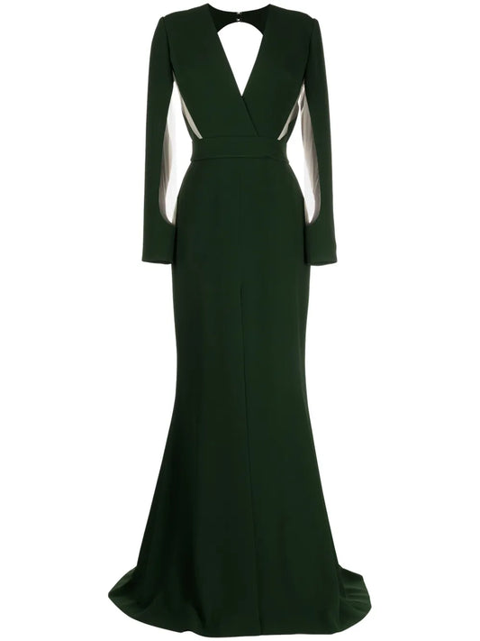 Cut-Out Crepe Gown